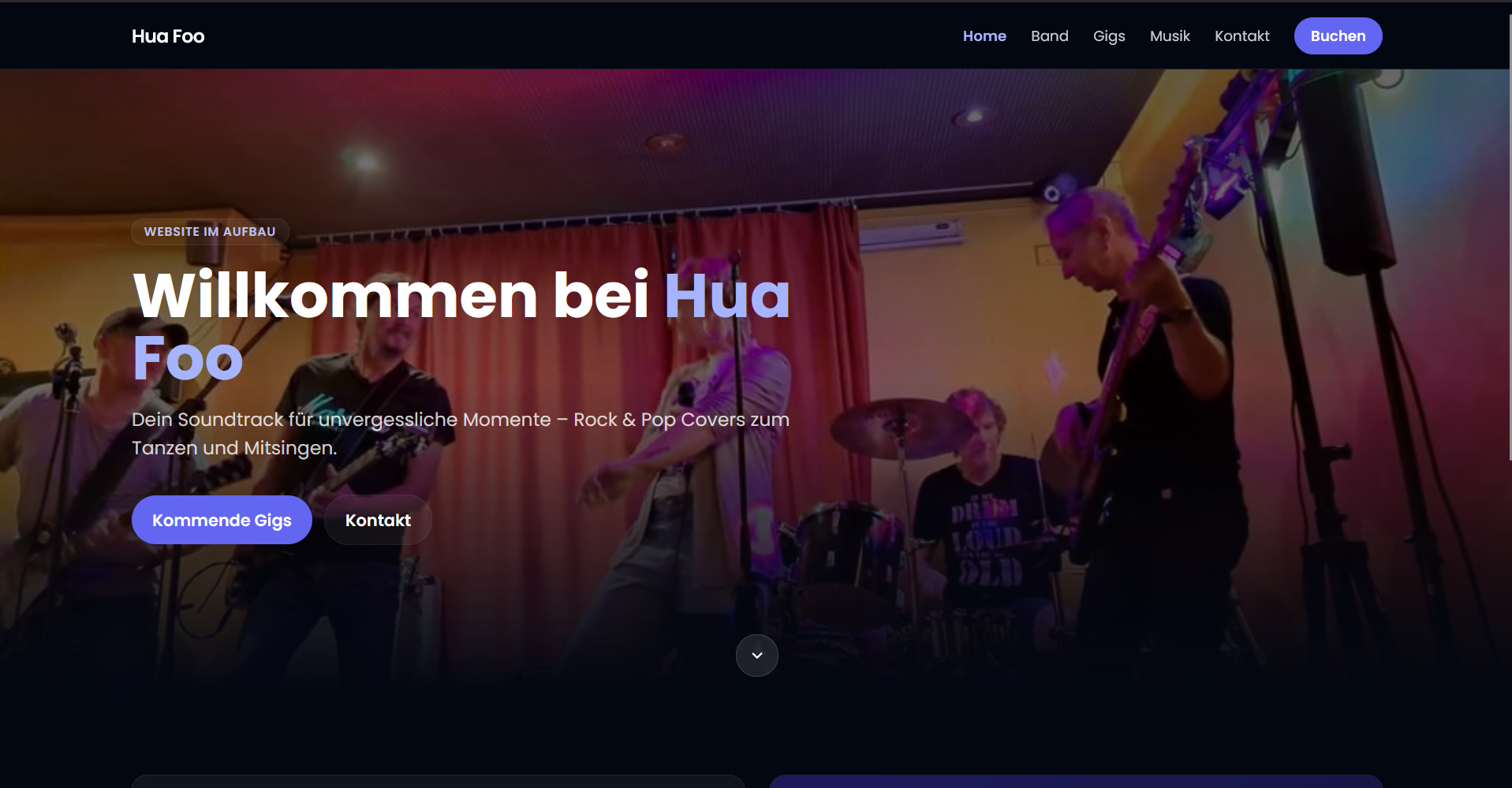 Referenz: Hua Foo – Band Website